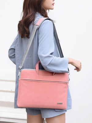 BB Women Leather Laptop Bag Notebook Carrying Case