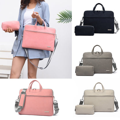 BB Women Leather Laptop Bag Notebook Carrying Case