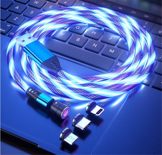 540 Rotate Luminous Magnetic Cable 3A Fast Charging