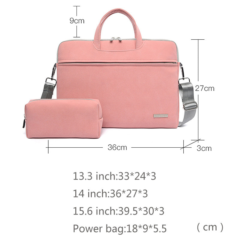 BB Women Leather Laptop Bag Notebook Carrying Case