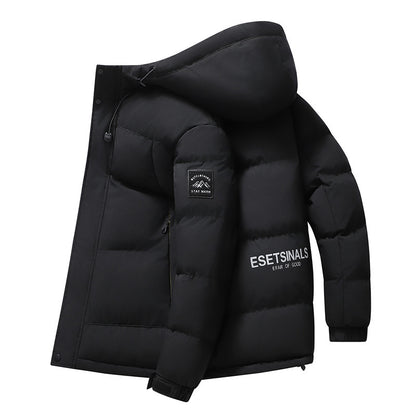 Men's Hooded Thickened Cold-proof Cotton-padded Clothing Coat